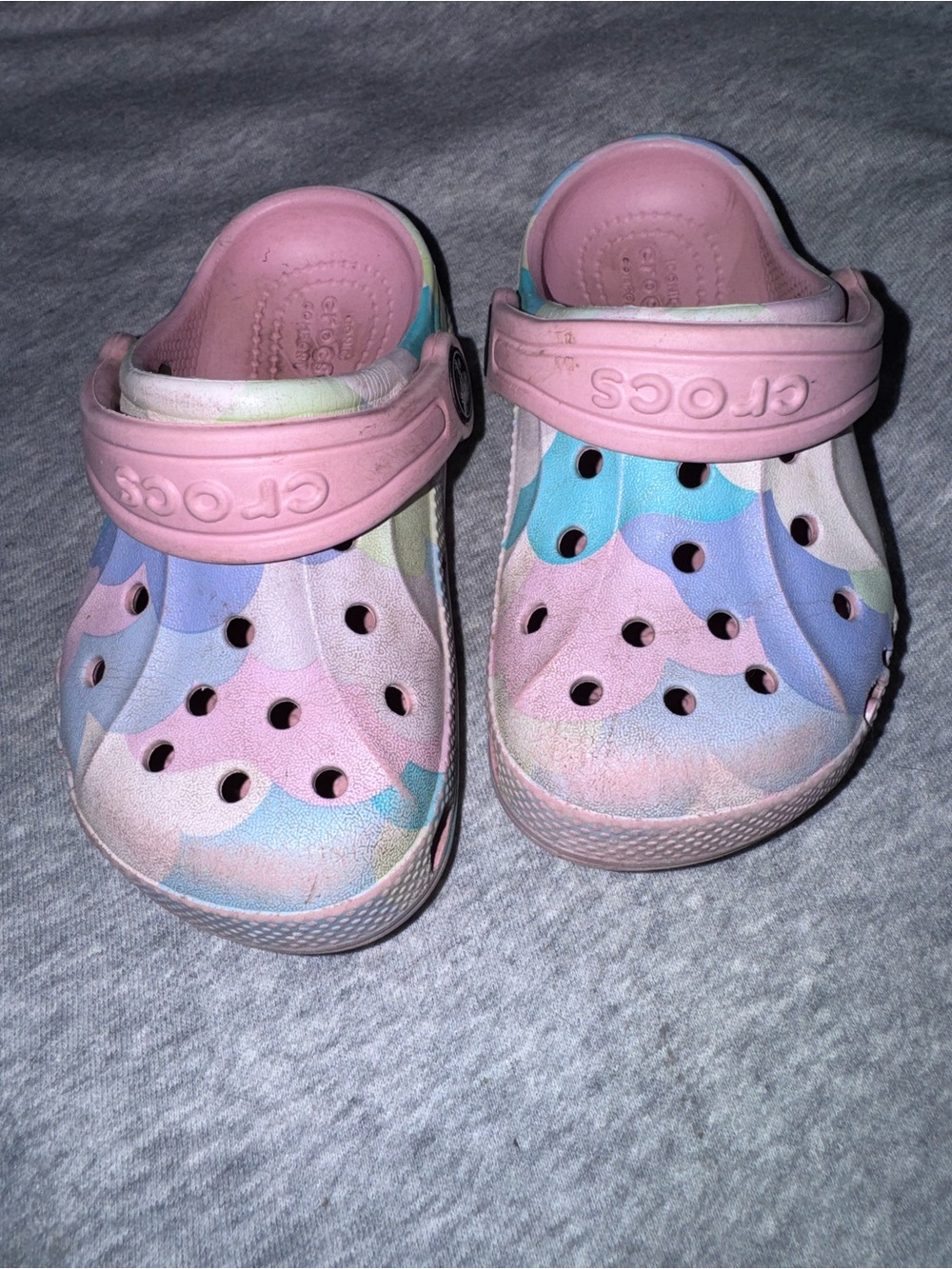 CROCS Kids Tie-Dye Pastel Clog in Pink, Blue, Purple